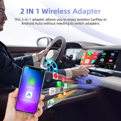 Adaptateur CarPlay et Android Auto 2-en-1